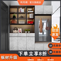 Light luxury large capacity door shoe cabinet Household door entrance cabinet Simple modern foyer cabinet One-piece wall storage cabinet