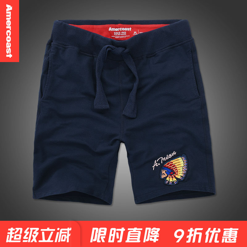 American Coast Pure Cotton Af Shorts Men's Casual Five-Point Shorts Sports Men's American-Style Sweatpants Mid-Length Pants Beach Pants Cotton Pants