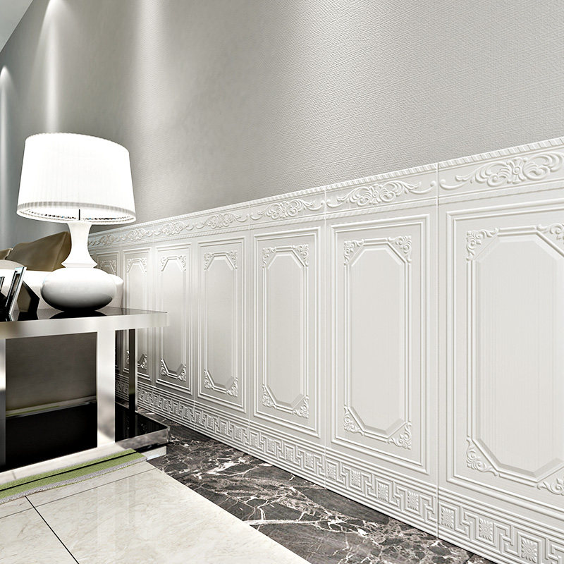 Self-adhesive wall panel wallpaper foam anti-collision anti-collision wall sticker waterproof wall skirt wallpaper cover ugly 3d stereo wall sticker