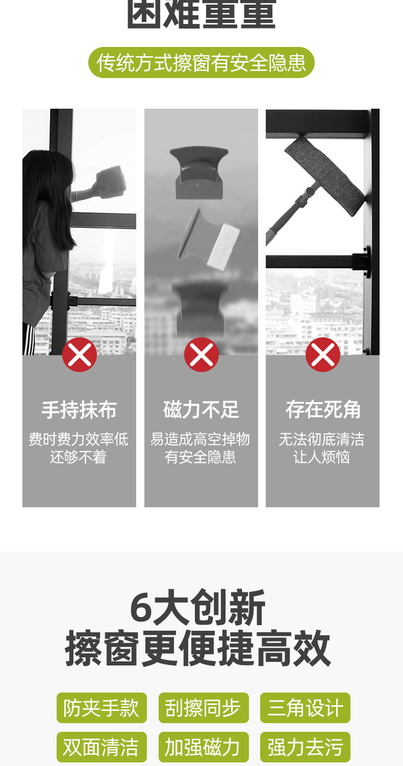 益伟  高楼强磁双面擦窗户神器 图2