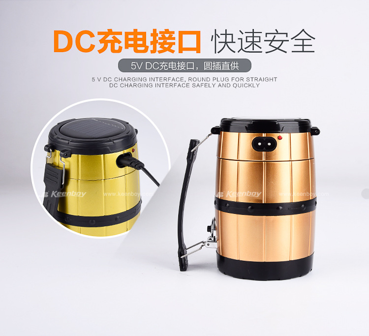 Đa chức năng Đèn LED siêu sáng Sử dụng kép Đèn lồng năng lượng mặt trời Cắm trại ngoài trời Cắm trại Lều Ánh sáng Nhà khẩn cấp Chiếu sáng đèn pin chiếu xa 2km