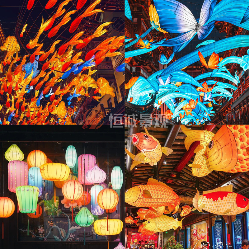Trendy Intangible Cultural Heritage Goldfish Lanterns, Carp Fish Lanterns, Lanterns for the Lantern Festival, Scenic Spots, Shopping Malls, Canopy Hangings, Flying Fish Lanterns, in Stock Trendy Intangible Cultural Heritage Goldfish Lanterns, Carp Fish Lanterns, Lanterns for the Lantern Festival, Scenic Spots, Shopping Malls, Canopy Hangings, Flying Fish Lanterns, in Stock