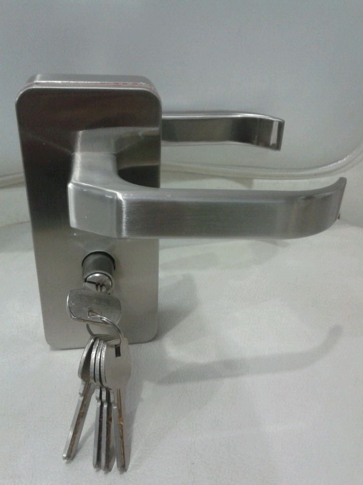 Concord glass door handle lock single door lock left open right open frameless glass door lock stainless steel glass door lock