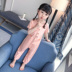 Childrens jumpsuits mùa xuân và mùa thu mỏng cô gái chàng trai bông bé chống đá mùa hè cô gái ngắn tay nhà quần áo. 