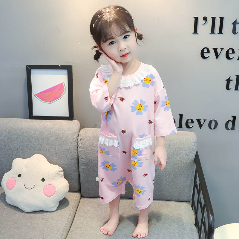 Cô gái jumpsuit mùa xuân và mùa thu 1 bông 2 mỏng 3 công chúa 4 tuổi con nhà quần áo mùa hè bé bé.