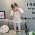 Cô gái pajamasummer thiết cotton mỏng dài sleeve0 quần áo trẻ em nhà 1-2-3 tuổi 4 cô gái mùa xuân mùa thu 5. 