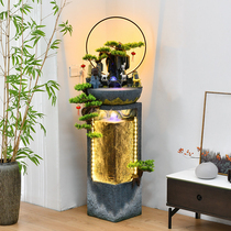 Flowing water fountain new Chinese landscape living room porch balcony garden courtyard decoration landing fortune ornaments gift is good