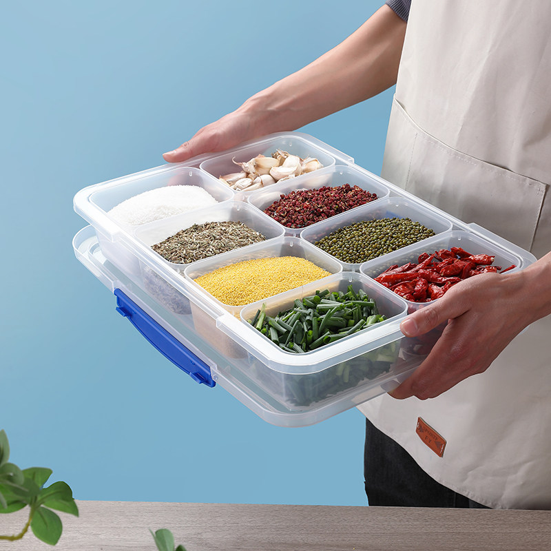 Коробка для ингредиентов в виде ледяного порошка, специальная для инструментов в ларьках, полный набор коммерческих фруктов, выставочная коробка для рыбалки с крышкой, небольшая коробка для хранения приправ