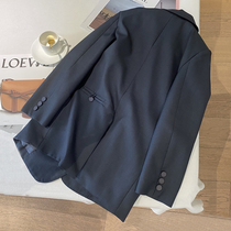 Gray loose net red fried street small suit jacket women 2021 autumn Korean version of British style advanced sense of temperament suit