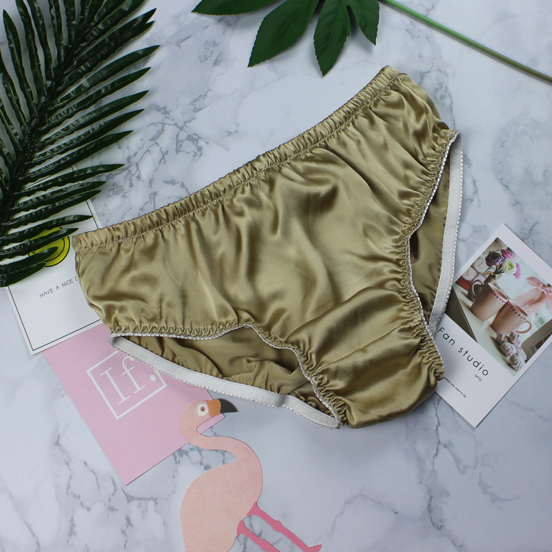 Đầy đủ 3 thanh làm đẹp 100% lụa Quần lót lụa nam Quần short thoáng khí thoải mái Tóm tắt lụa quần sịp siêu nhân