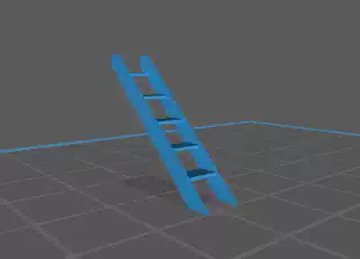 Stair climbing simulation ship model