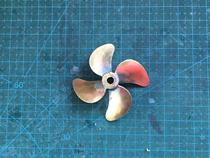 Sickle-type copper propeller welded copper paddle ship model propeller