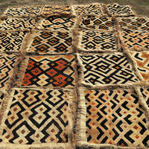 Collection) Original imported from Africa Kuba Braffi grass rug tribal style tapestry tapestry home fabric fabric