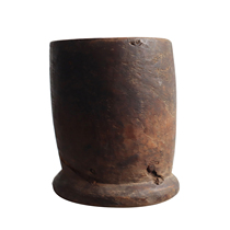 Set of objects) wabisabi WOOD BARREL Wooden Barrel Containing Wood Mortar Flower Trough Fruit Pan Hotel Folk Soft Dress Hem