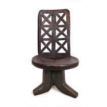 Collection of Things) Africa Imports Black Chief Chair Countryside Retro Wood Chair Esco Wood Carving Furniture SILENT WIND