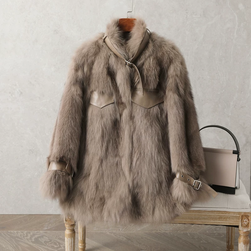 2021 Новая шуба из лисы травяной мех женская коза Хэнин Чжилмао м fashions молодежный локомотив пальто