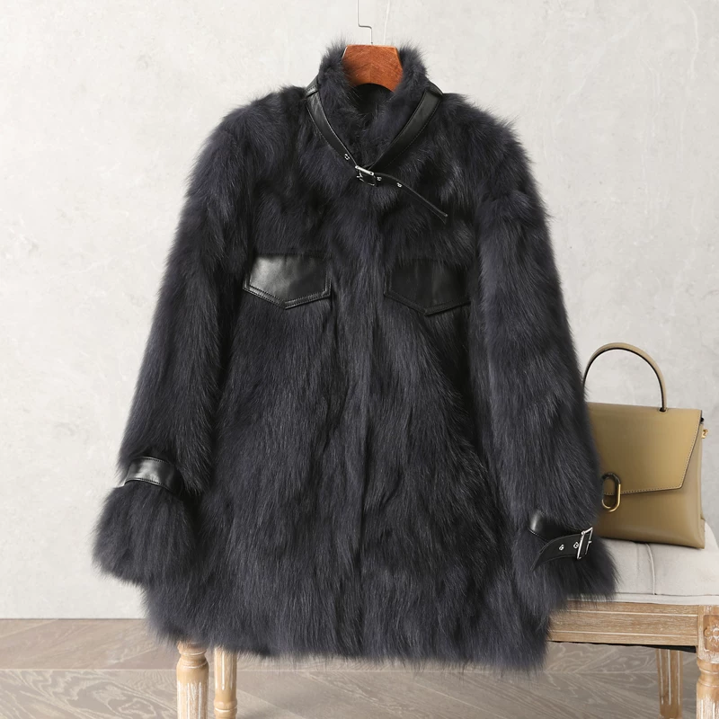 2021 Новая шуба из лисы травяной мех женская коза Хэнин Чжилмао м fashions молодежный локомотив пальто