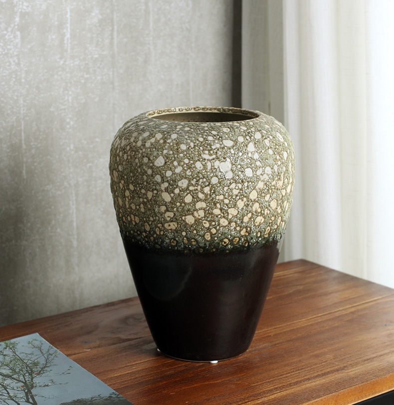 Modern new Chinese style three - piece furnishing articles of jingdezhen ceramics, vases, flower arranging zen sitting room porch decoration