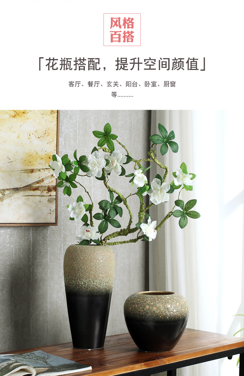 Modern new Chinese style three - piece furnishing articles of jingdezhen ceramics, vases, flower arranging zen sitting room porch decoration