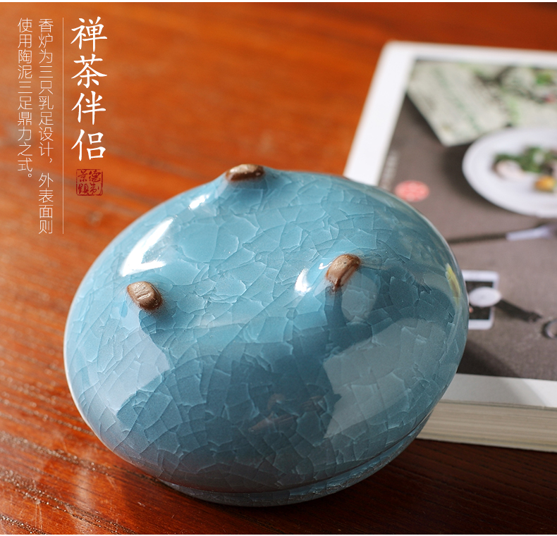 Nhang trầm hương Jinglong gốm cổ hợp kim hương liệu lò hương trầm hương gỗ đàn hương hương đốt thủ công đồ trang trí trang trí phòng khách đẹp