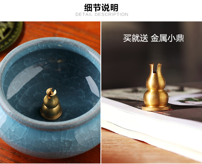 Nhang trầm hương Jinglong gốm cổ hợp kim hương liệu lò hương trầm hương gỗ đàn hương hương đốt thủ công đồ trang trí trang trí phòng khách đẹp