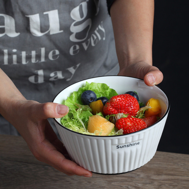 Creative Ceramic Large Size Soup Noodle Bowl Nordic Minimalist Home Single Large Capacity Soup Bowl Blister Noodles Bowl Sweet bowl Salad Bowl