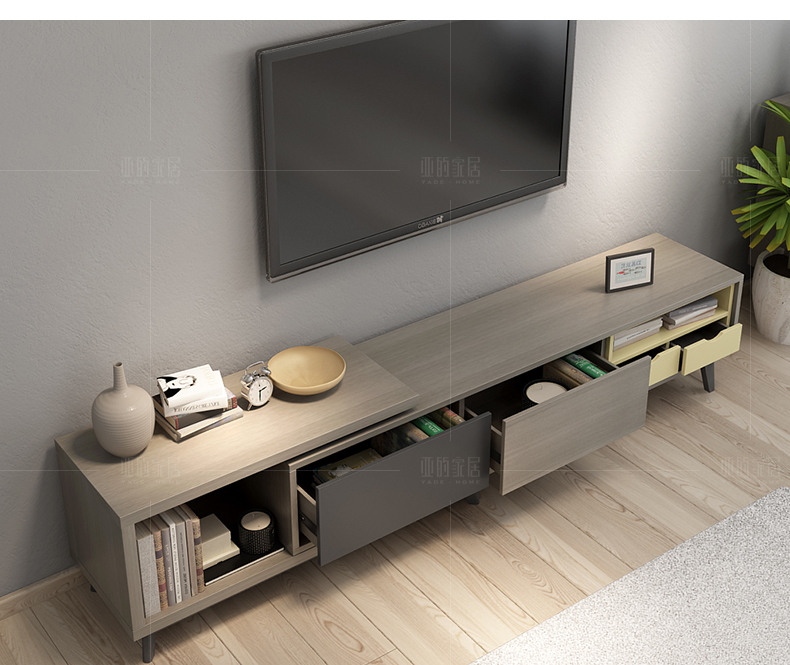 Bắc âu đơn giản hiện đại kính thiên văn bàn cà phê tủ TV thiết lập căn hộ nhỏ phòng khách nhỏ kết hợp tủ đồ nội thất nội thất thông minh