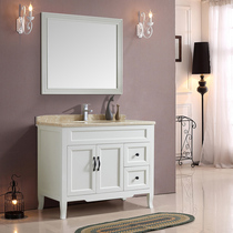 American bathroom cabinet floor combination solid wood wash table Jane Europe bathroom cabinet washbasin cabinet