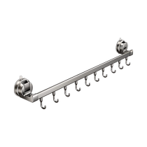 Suction cup kitchen hook hanging rod wall-mounted kitchen storage rack spatula spoon pot lid hanging rack punch-free storage rack