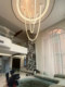 Light Luxury Villa Large Chandelier Duplex Staircase Long Chandelier Living Room Lobby Designer Crystal Chandelier Art Lamps