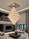 Villa Duplex Building Large Chandelier Living Room Chandelier Light Luxury Crystal Lighting Grand High-End Mezzanine Staircase Suspended Chandelier