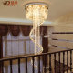 Staircase Chandelier Duplex Building Villa Duplex Mid-Rise Lobby Light Modern Simple European Style Rotating Crystal Chandelier