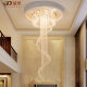 Staircase Chandelier Duplex Building Villa Duplex Mid-Rise Lobby Light Modern Simple European Style Rotating Crystal Chandelier