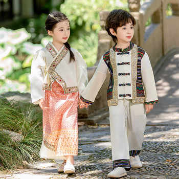 Children's dai costumes, boys and girls, ethnic han costumes, exotic thai xishuangbanna dance costumes