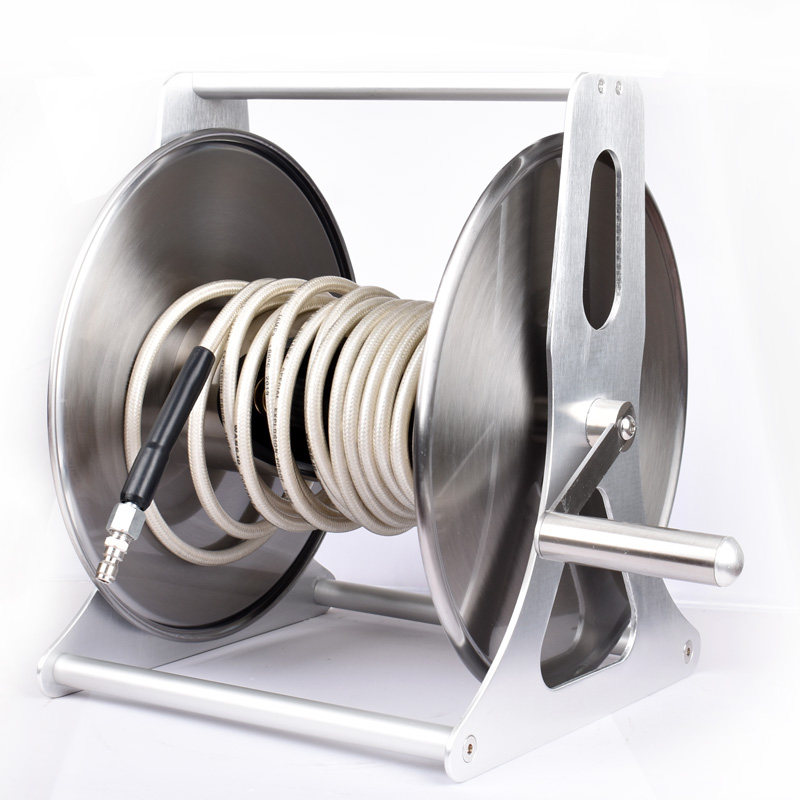 Hongchen car wash machine high pressure pipe storage rack stainless steel water pipe truck high pressure water pump pipe storage car high pressure water gun