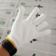 Белые утолщенные проволочные перчатки (средняя)