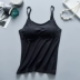 Cotton Bra-Top với miếng đệm ngực tích hợp đồ lót vest cơ sở chống bó ngực nhẹ hàng đầu ống dài nữ - Ống Ống