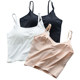 Summer cotton camisole women's mid-length anti-light underwear bra with chest pad wrapped chest tube top bottoming shirt