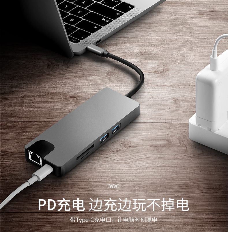 Trạm chuyển đổi Apple loại cắm c-trạm MacBookPro chuyển giao diện USB dock mở rộng Phụ kiện máy tính xách tay Huawei Bộ chuyển đổi cáp Mac Máy chiếu HDMI VGA - Phụ kiện máy tính xách tay dán máy tính casio