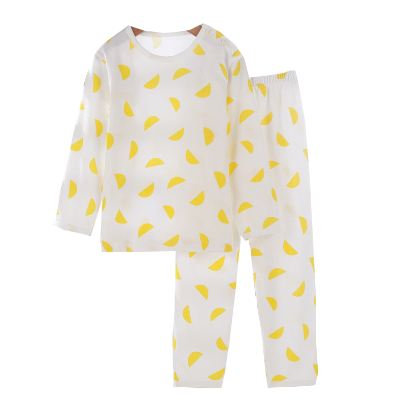 Quần áo trẻ sơ máy lạnh childrens quần áo mùa thu mùa thu quần bé trai cotton mỏng cô gái mô hình đồ ngủ set mùa hè trẻ em lớn đồ lót.