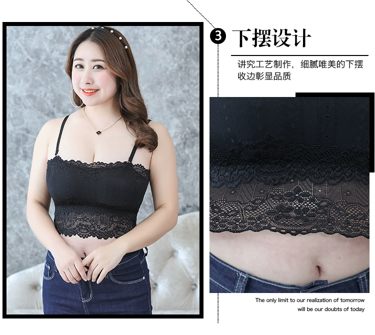 Kích thước lớn quấn ngực ống đồ lót dưới cùng ren chống ánh sáng tập hợp vest với áo ngực một áo ngực mùa hè bra cho nàng lép