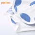 Pureborn túi bé rắm quần áo cotton mỏng phần sơ sinh trẻ em quần áo bé sơ sinh quần áo tay ngắn tam giác - Áo liền quần