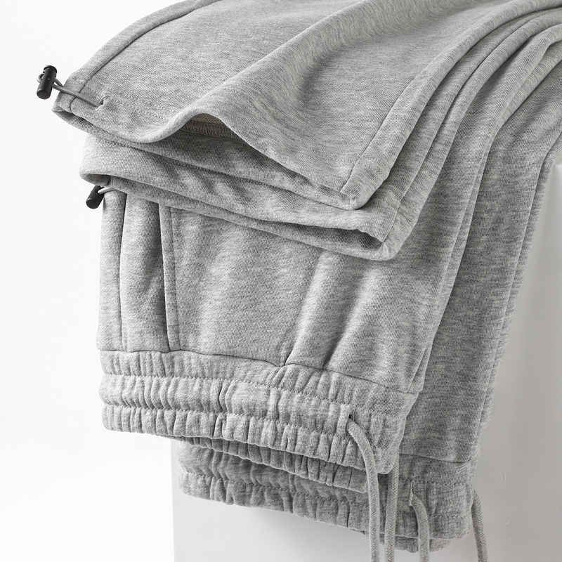 Gray Shades! 280g Heavyweight Light Gray Two-Way Jogger Sweatpants, Loose Casual Sports Pants for Men and Women