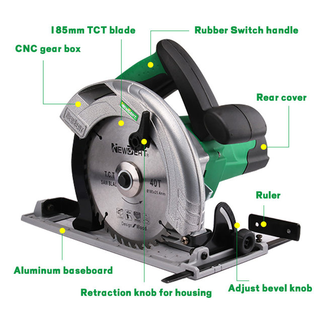 110V American Standard Electric Circular Saw 7inch Household Woodworking Multifunctional Electric Portable Circular Table Saw Marble Cutting Machine