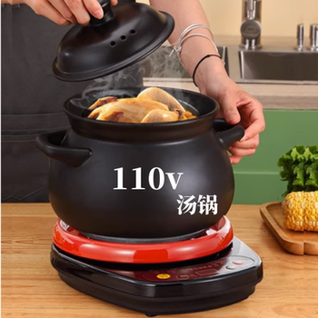 110V Multifunctional Electric Stew Pot, Household Soup Pot, Electric Stewing Pot, Fully Automatic Baby Food Cooking Pot, Large Capacity Decoction Pot