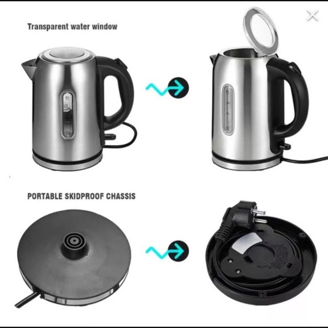 110v American standard electric kettle household 304 stainless steel food grade electric kettle automatic power off kettle