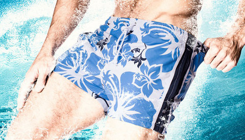 Trọn gói hoa trăm màu xanh đầy đủ phiên bản Úc mới AUSSIEBUM quần bơi nam quần ngắn đi biển - Quần bãi biển 	quần áo đi biển gia đình	