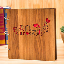 Wooden diy album Handmade album Couple retro Polaroid baby growth commemorative book Italian birthday gift