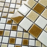 Outin Ceramics Mosaic Желтая и белая ледяная авария кружевная плитка для ванной комнаты туалетная кухня кухня бассейн кирпич