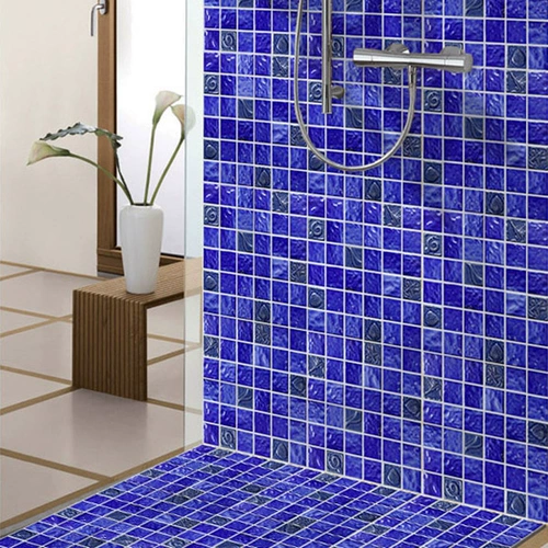 Керамическая мозаика синяя лед